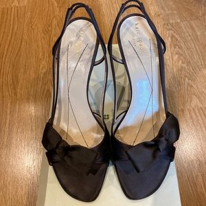 Brown satin Kate Spade dress sandals